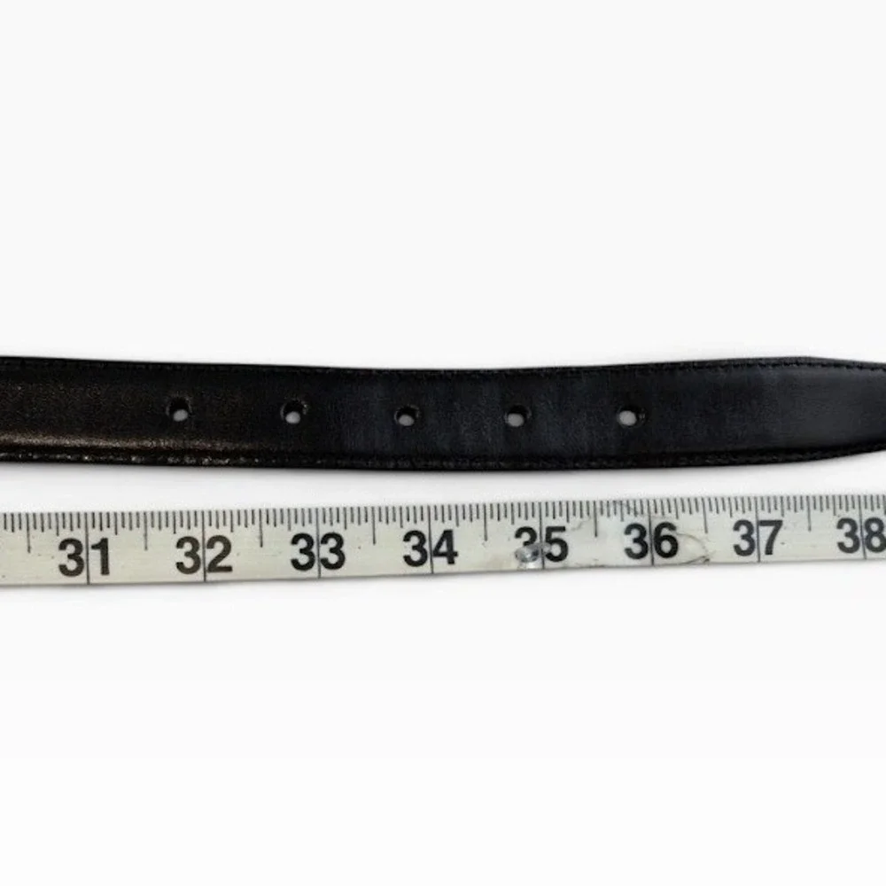 Brighton Belt Womens L Black Leather Silver Ornate Western Cowgirl 1996 Vintage